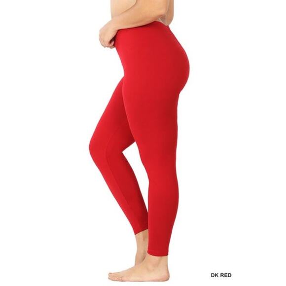 L/XL Callie Tamale: Red Hot Seamless Leggings Large XL footless elastic-free - Picture 2 of 9